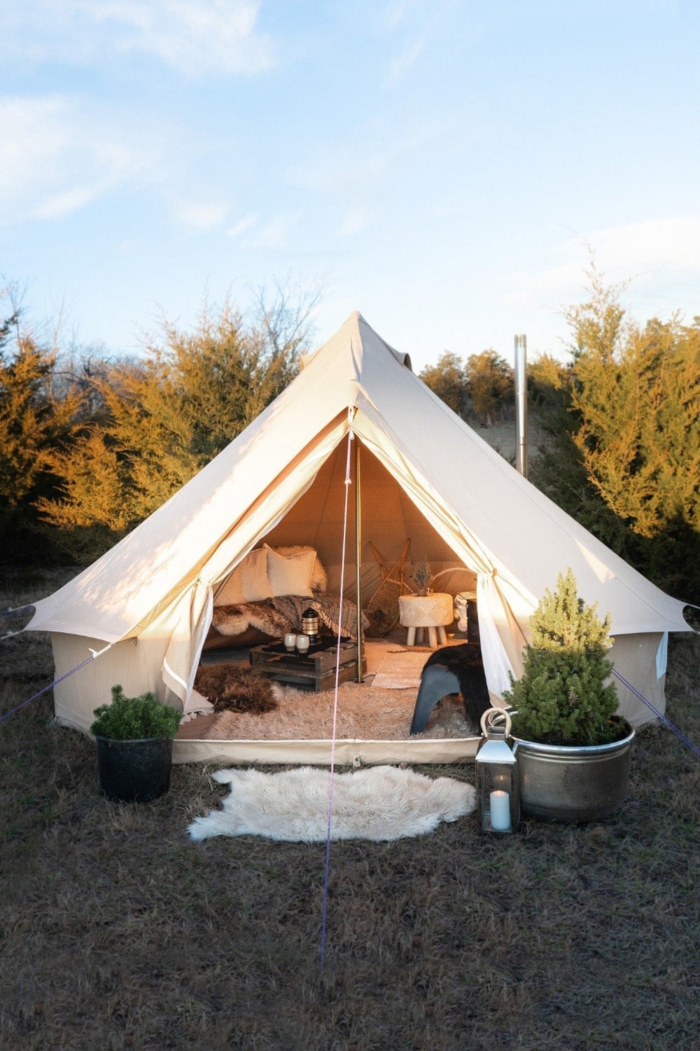  5m Bell Tent Fire Retardant Cotton 320gsm
