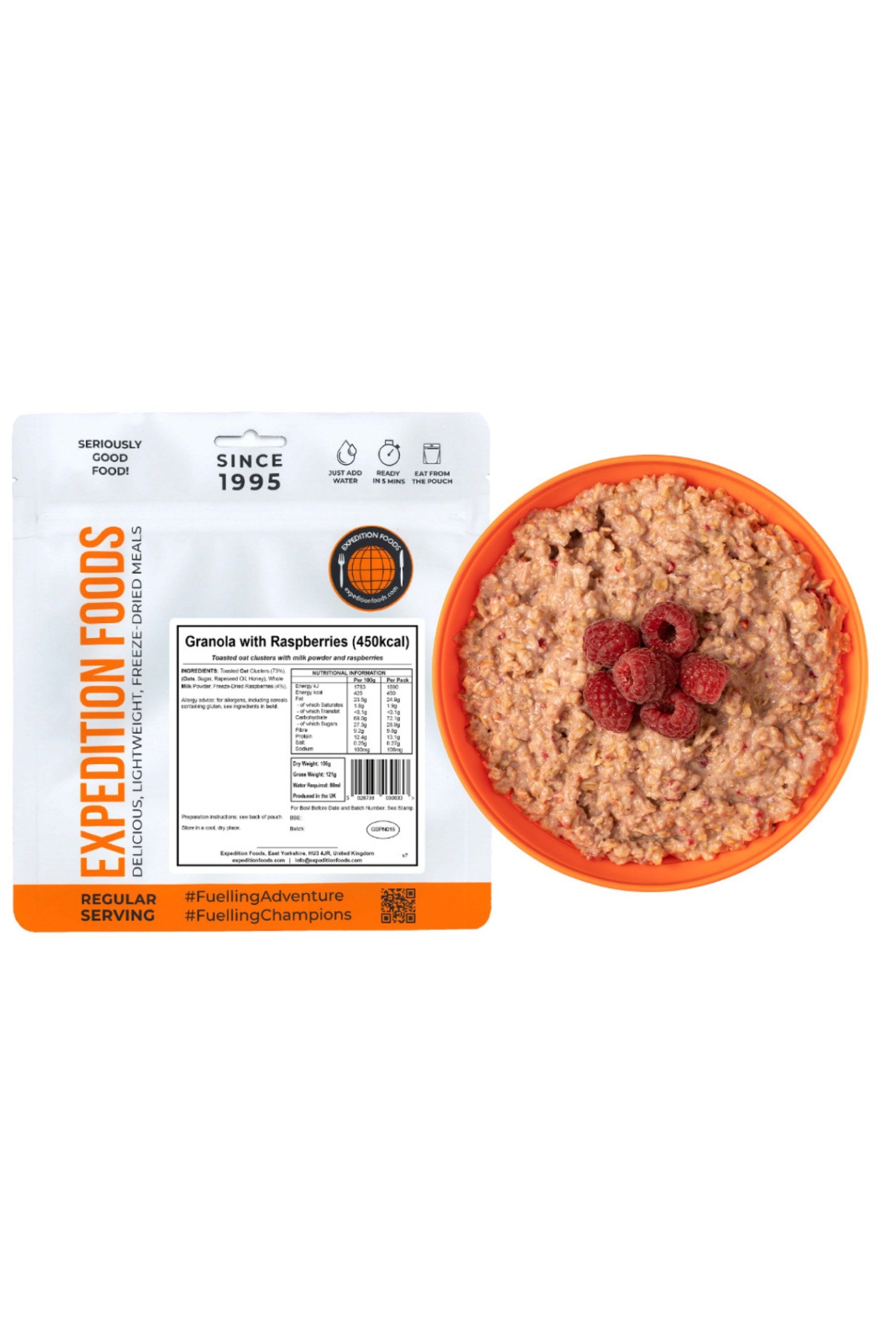  Camping Food - Granola With Raspberries