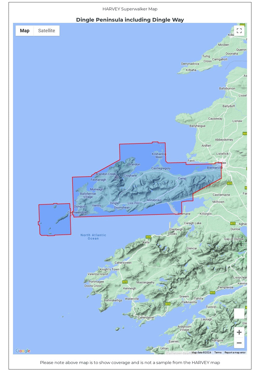  MFE71A Dingle Peninsula Superwalker Map