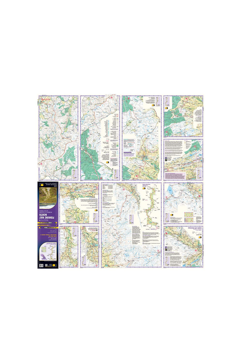  MFE8BA Pennine Way Trail Map Set