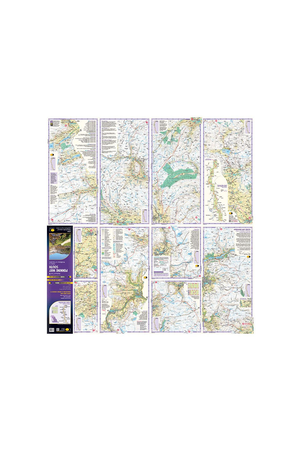  MFE8BA Pennine Way Trail Map Set