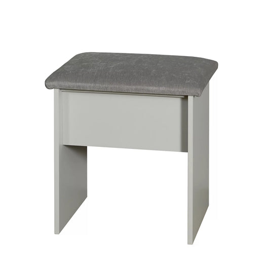 Sherwood Grey Fabric Stool